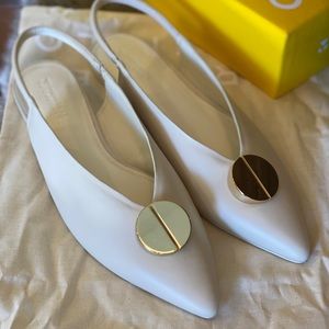 MERCEDES CASTILLO Tibi Leather Slingback Flats 39
